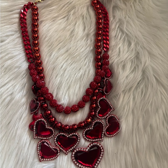 Betsey Johnson Red Heart Necklace - Picture 2 of 7